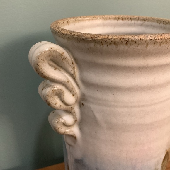 Handcrafted, Heavy Stoneware Vase with Lid - Picture 4 of 17